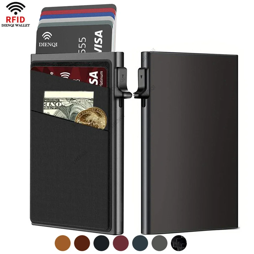 Card Top Loader - RFID Business Kreditkarte Halter Männer Brieftaschen