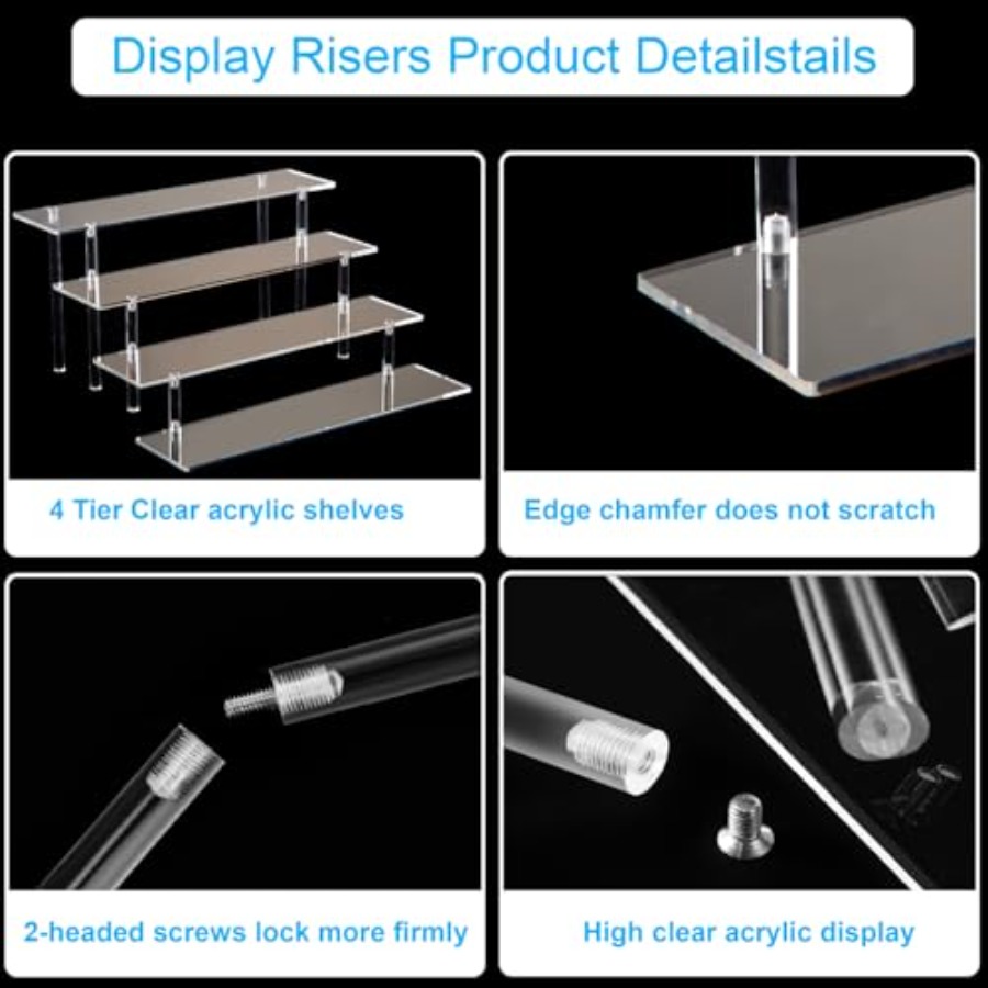 4-stufiger Acryl-Parfüm-Organi – Pop Display Shelf Bewertung und Preis