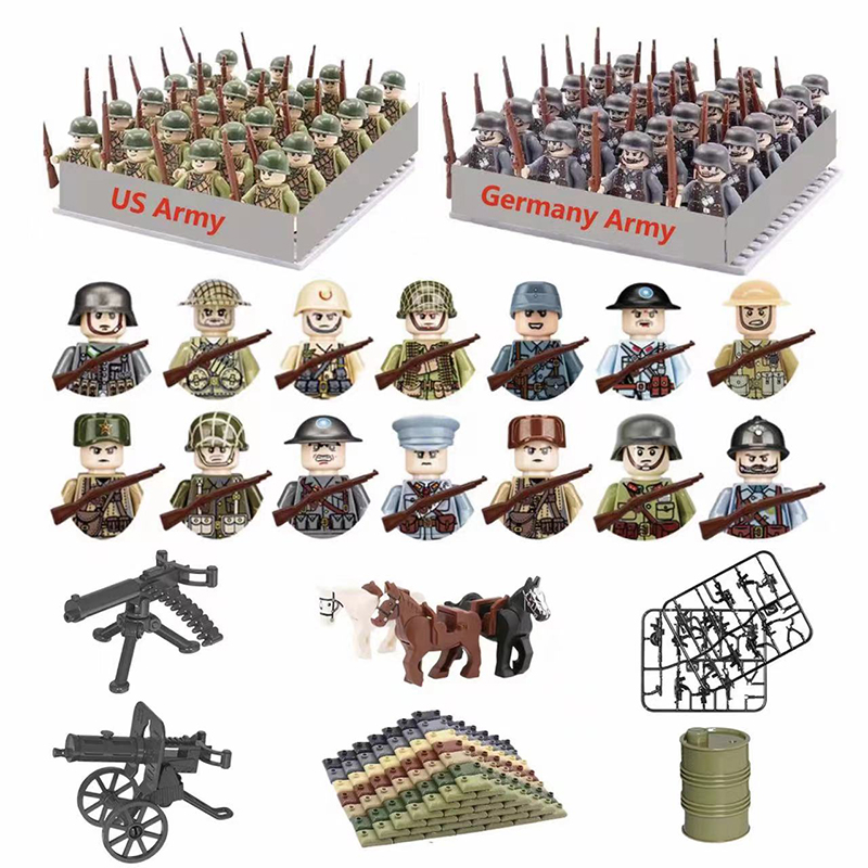 24 teile/los WW2 Militär Chara – Lego Minifigure Holder Bewertung und Preis