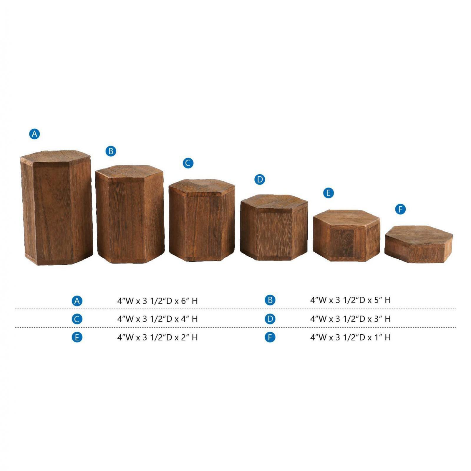 6-teiliges Set aus sechseckige – Display Risers Set Bewertung und Preis