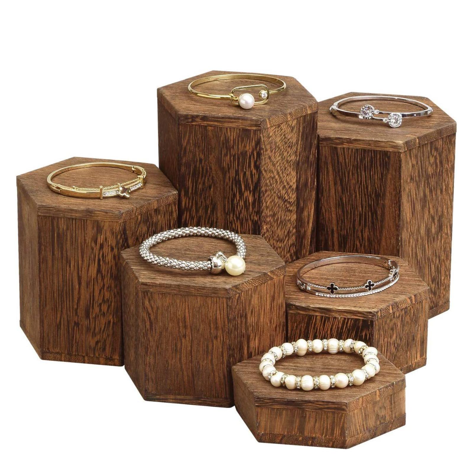 6-teiliges Set aus sechseckige – Display Risers Set Bewertung und Preis